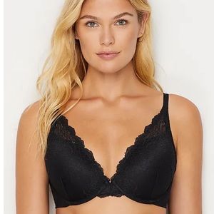 NEW • Spanx • Undie-tectable Push Up Plunge Bra Black Lace 32D Convertible